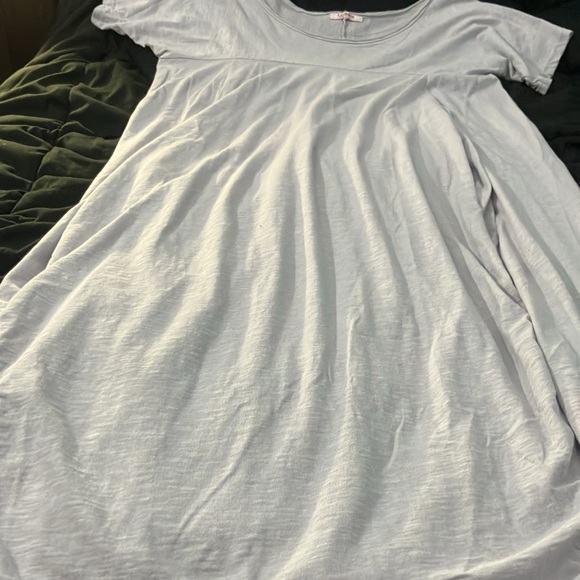 Lia Bella Large Gray Linen/Cotton Dress Midi/Maxi - Picture 3 of 5